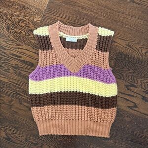 Sage Multicolor Knit Vest